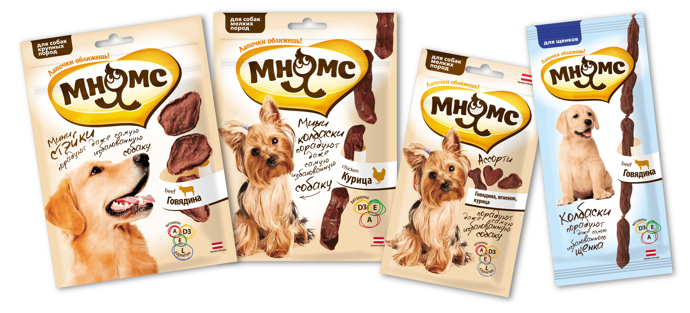 Разработка бренда продуктов для животных «Мнямс»™