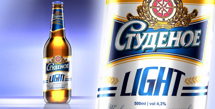 пиво Студеное дизайн этикетки